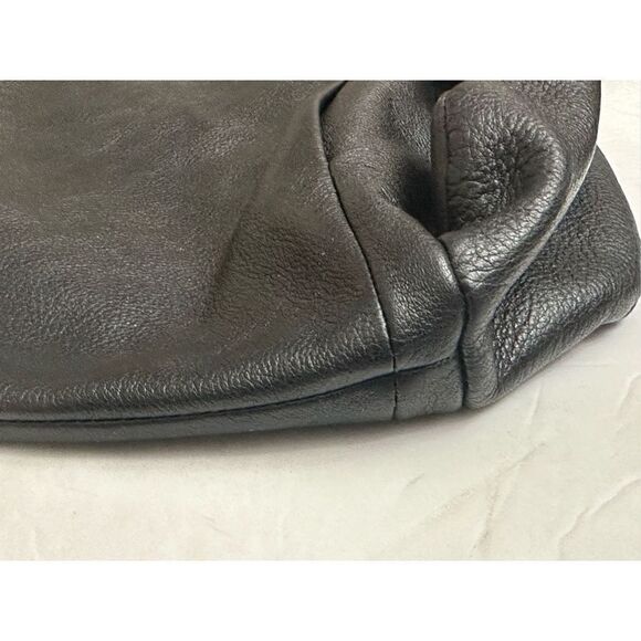 ELLIOT LUCCA SHOULDER BAG BLACK GENUINE SOFT LEATHER SATCHEL MAGNET CLOSURE - Picture 4 of 9